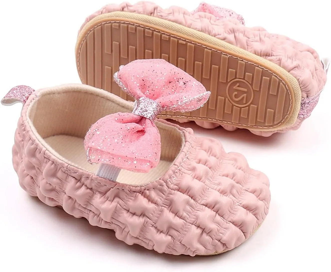 Baby Infant Leather Sandals Bow Sequins Strap Closed Toe Ankle Mary Jane Shoes Toddler Princess Newborn Summer Shoes