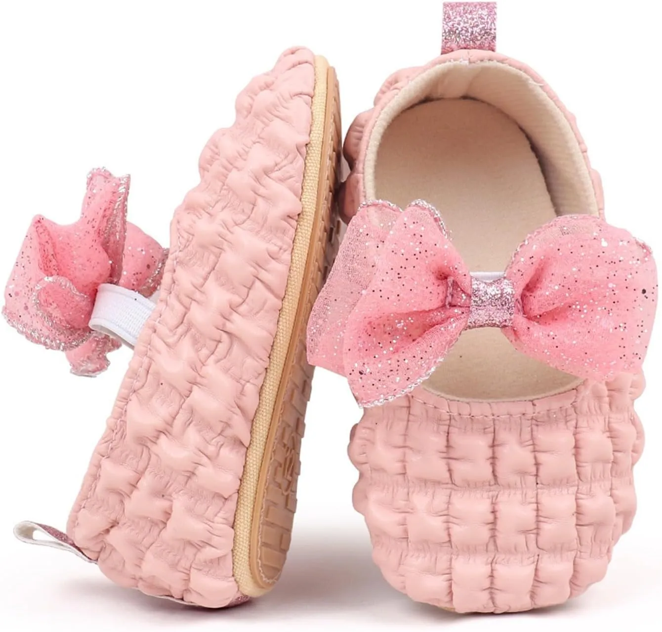 Baby Infant Leather Sandals Bow Sequins Strap Closed Toe Ankle Mary Jane Shoes Toddler Princess Newborn Summer Shoes