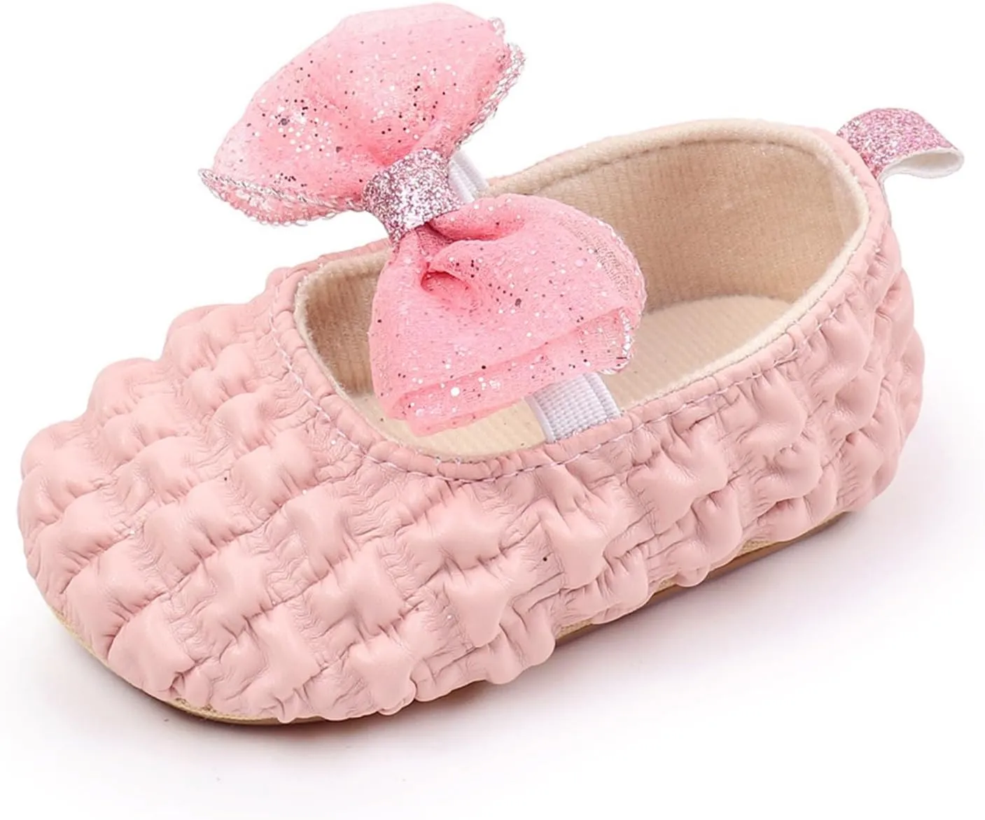 Baby Infant Leather Sandals Bow Sequins Strap Closed Toe Ankle Mary Jane Shoes Toddler Princess Newborn Summer Shoes