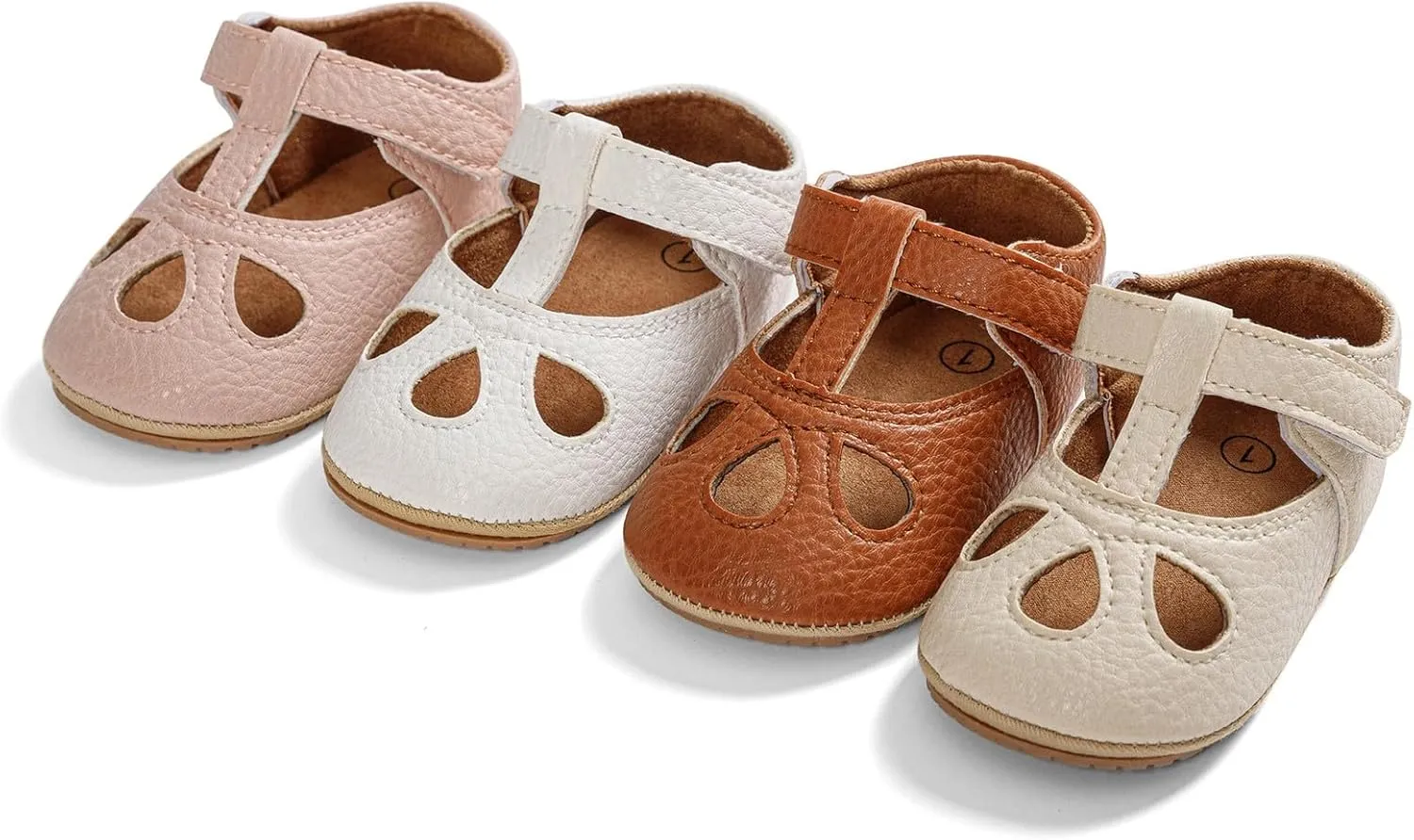 Baby Kids Summer Casual Leather Sandals Solid Color Toddler Infant Hollow Close Toe Soft Sole Non Slip Casual Shoes