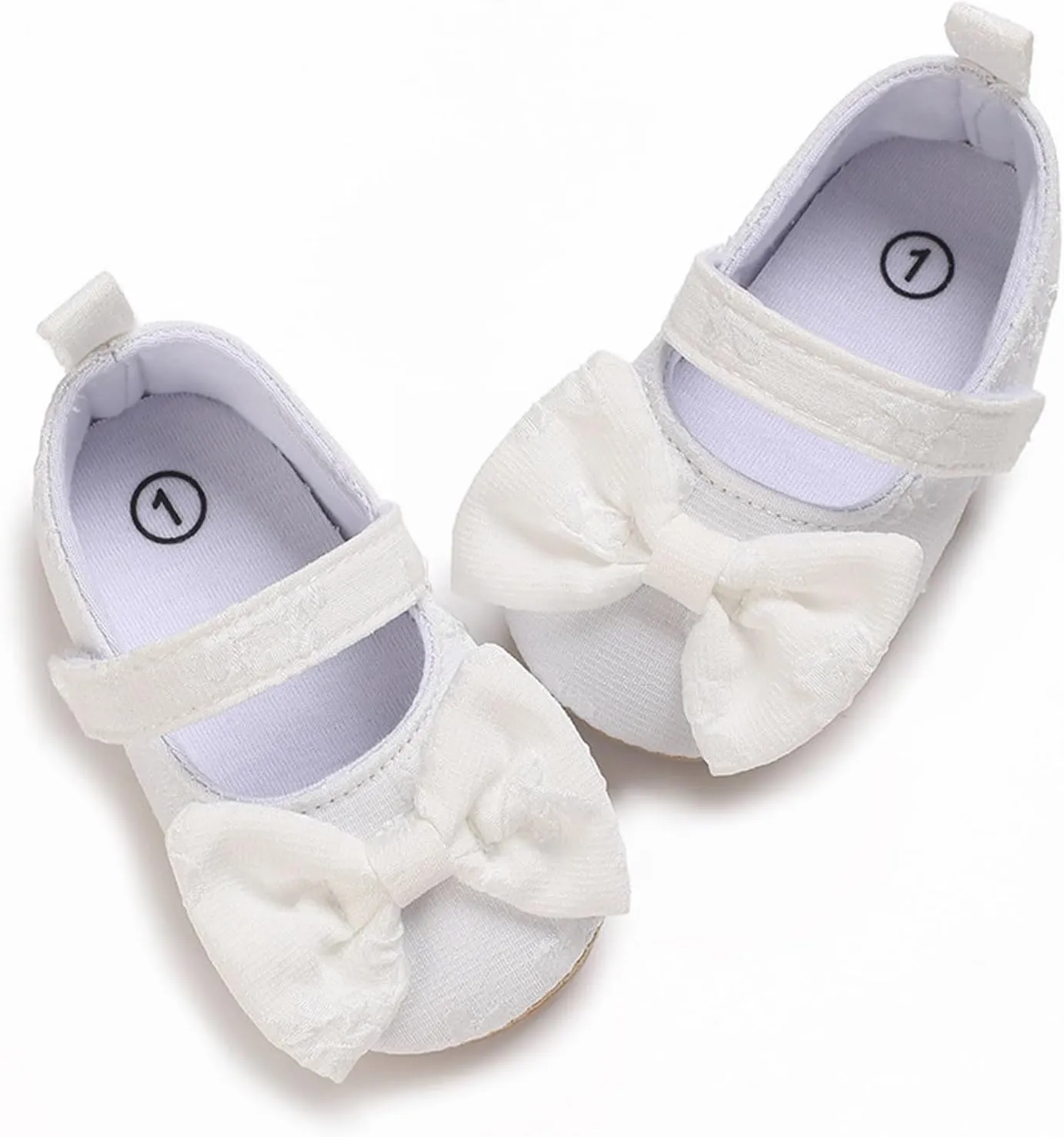 Baby Princess Dress Baby Girls Mary Jane with Bownot Non Slip Soft Sole PU Leather Newborn Infant Casual Dress Shoe