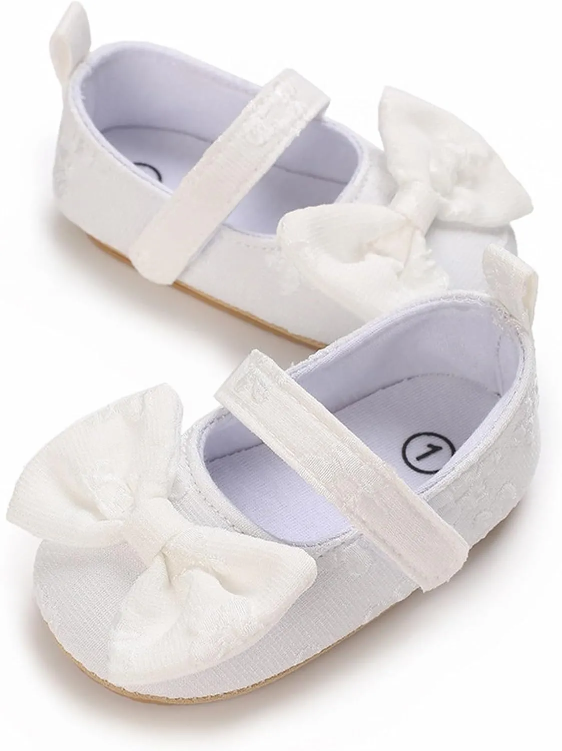 Baby Princess Dress Baby Girls Mary Jane with Bownot Non Slip Soft Sole PU Leather Newborn Infant Casual Dress Shoe