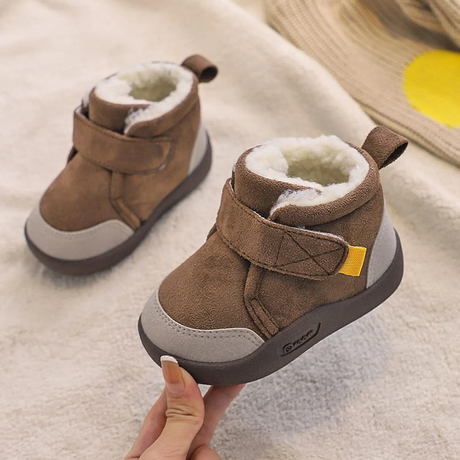 Baby Shoe Size Baby Shoes Toddler Boots Soft Bottom Toddler Shoes Plus Velvet Thick Non Slip Large Cotton Shoes Size 8 Toddler Suede Boots