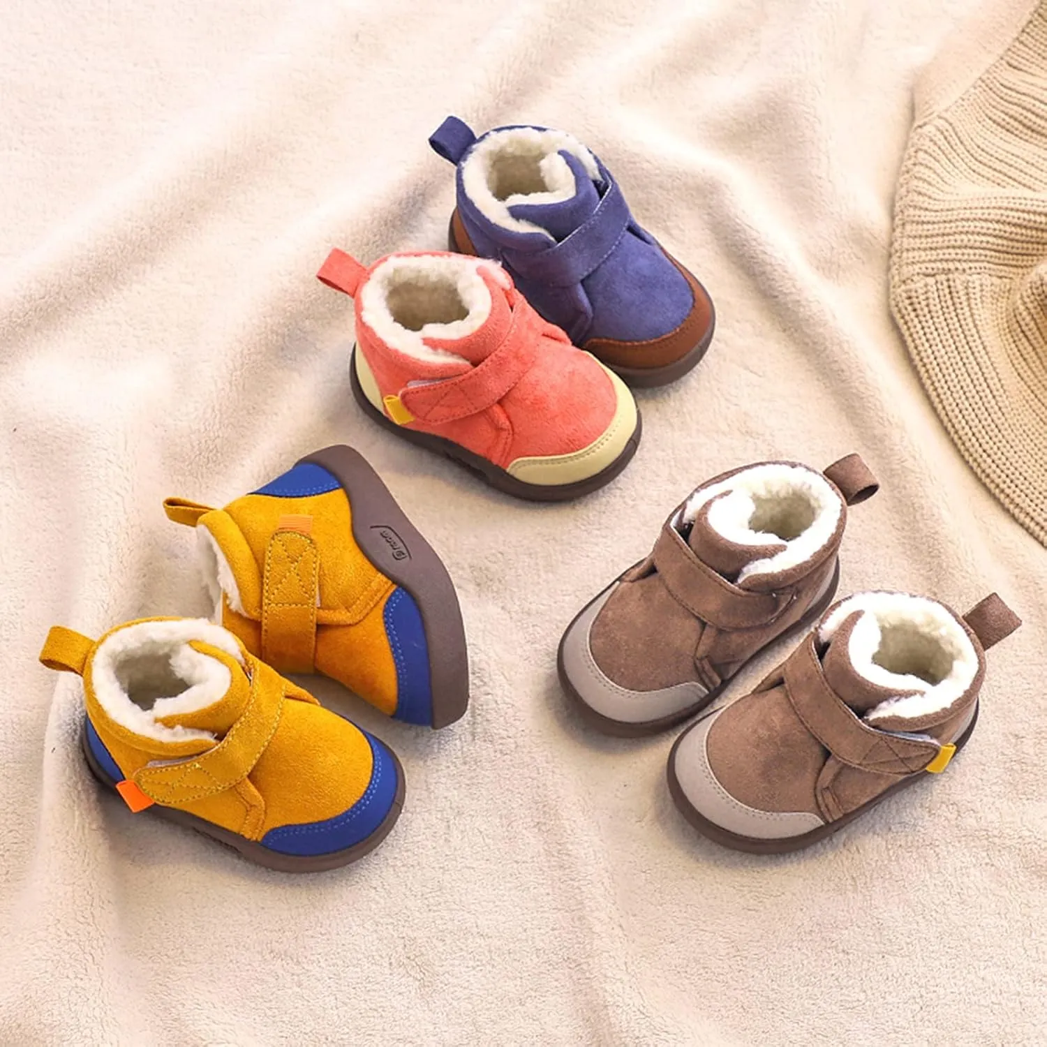 Baby Shoe Size Baby Shoes Toddler Boots Soft Bottom Toddler Shoes Plus Velvet Thick Non Slip Large Cotton Shoes Size 8 Toddler Suede Boots