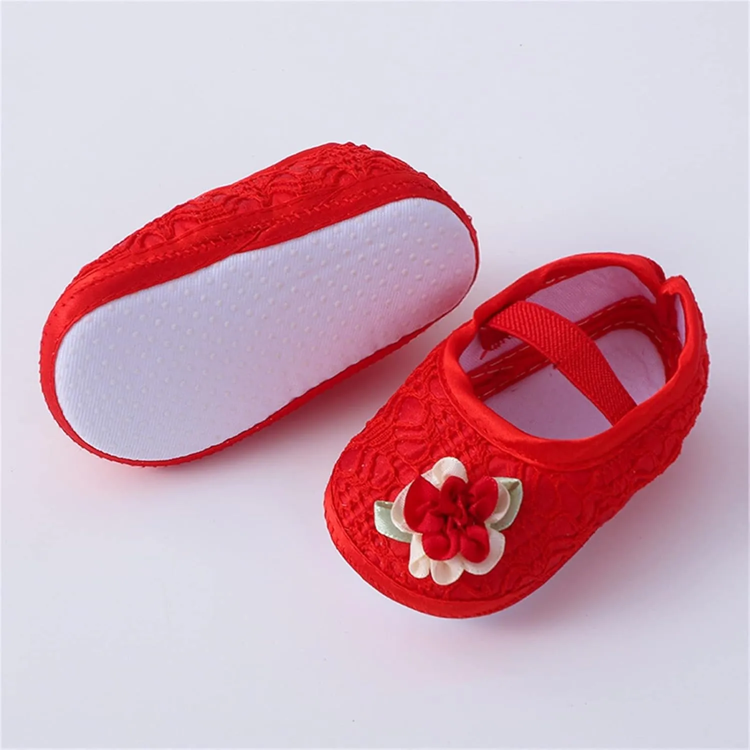 Baby Shoes Fashion Soft Sole Infant Dress Flower Princess Shoes Infant Shoes Girls Slip on Wide Shoes