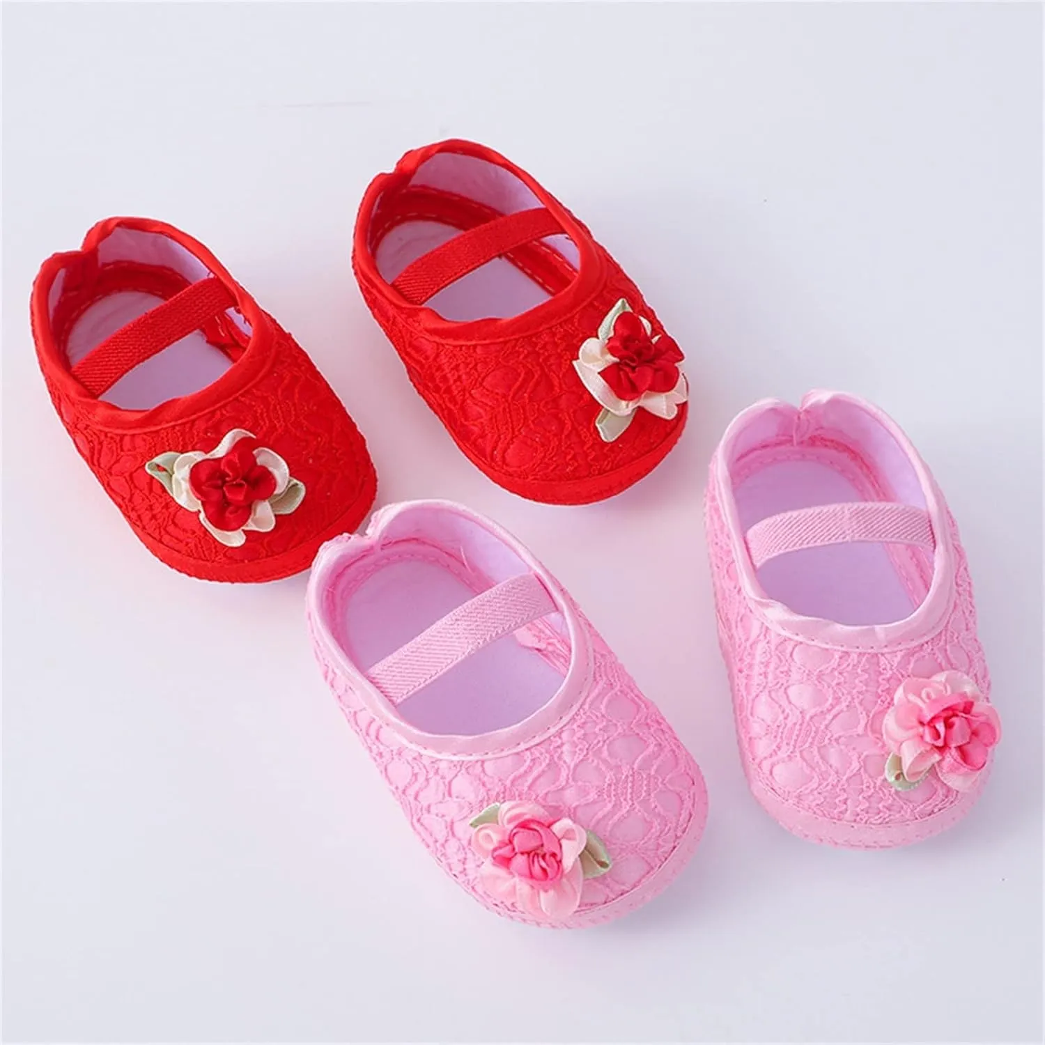 Baby Shoes Fashion Soft Sole Infant Dress Flower Princess Shoes Infant Shoes Girls Slip on Wide Shoes