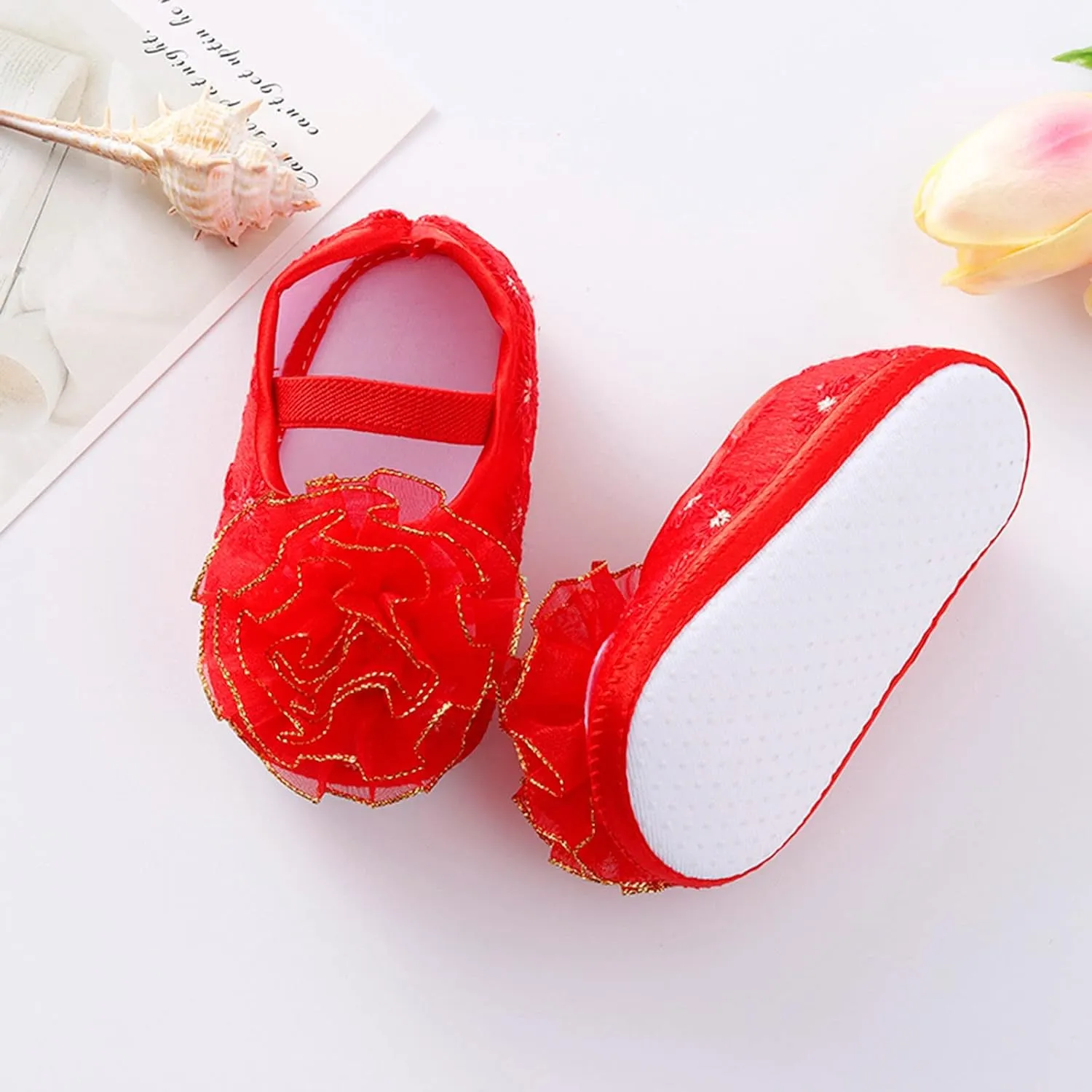 Baby Shoes Girl 12-18 Months Walking Shoes Shoes Child Cute Flowers Toddler Soft Little Sole Princess Shoes Baby Toddler Walking Shoes