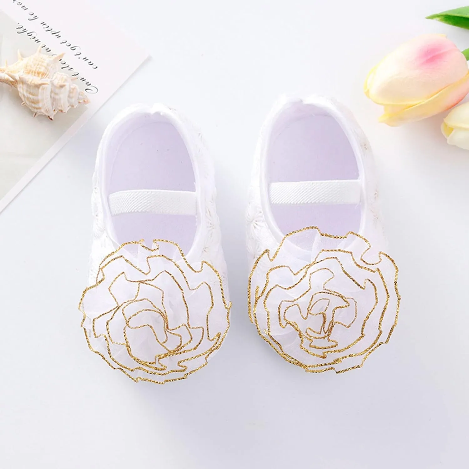 Baby Shoes Girl 12-18 Months Walking Shoes Shoes Child Cute Flowers Toddler Soft Little Sole Princess Shoes Baby Toddler Walking Shoes
