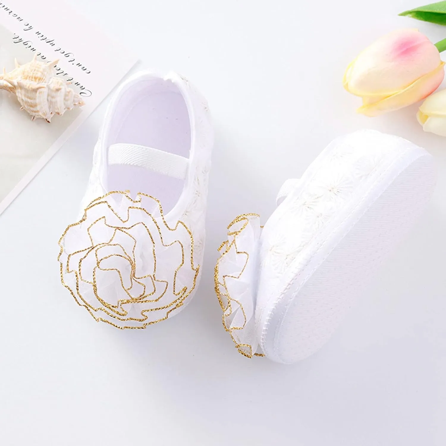 Baby Shoes Girl 12-18 Months Walking Shoes Shoes Child Cute Flowers Toddler Soft Little Sole Princess Shoes Baby Toddler Walking Shoes