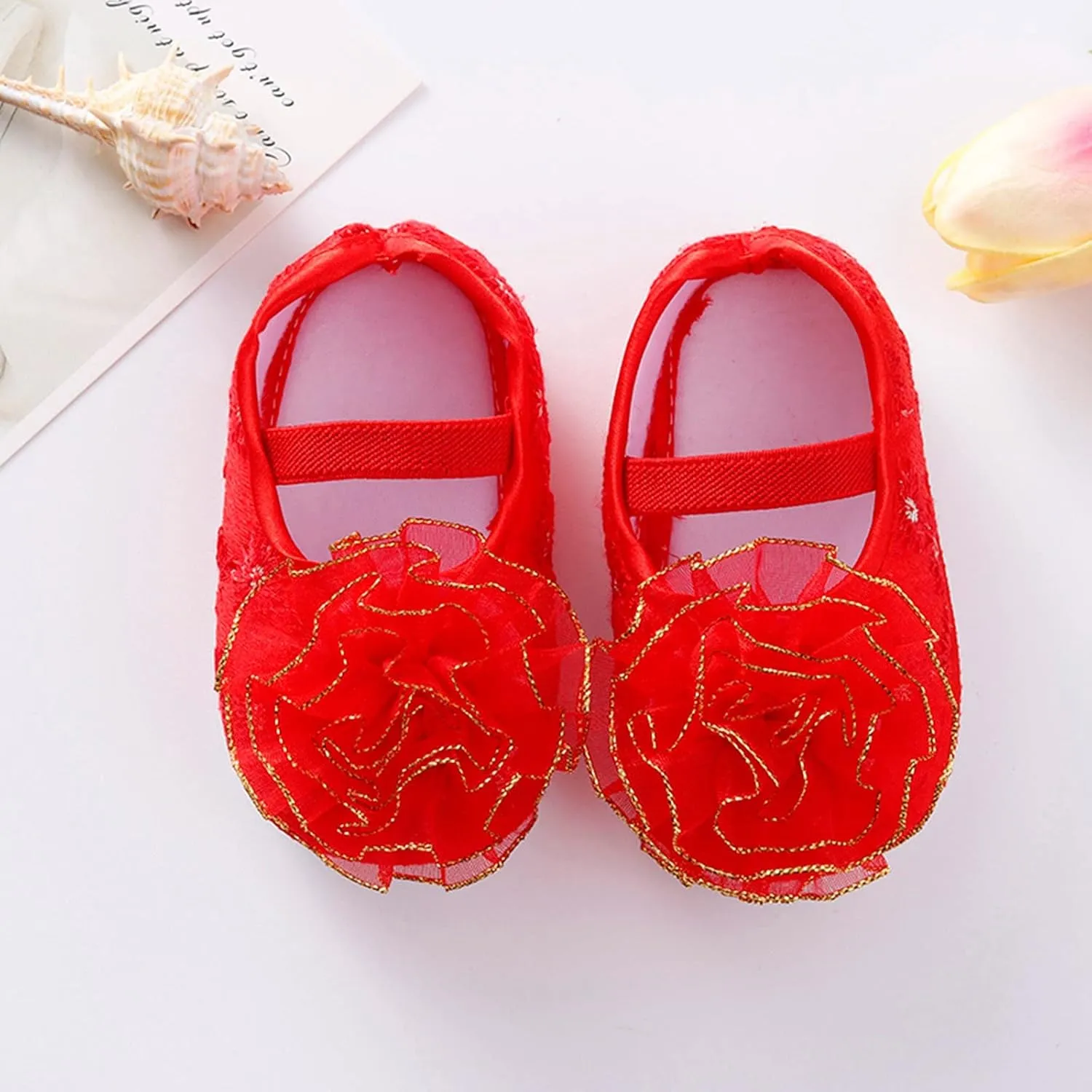 Baby Shoes Girl 12-18 Months Walking Shoes Shoes Child Cute Flowers Toddler Soft Little Sole Princess Shoes Baby Toddler Walking Shoes
