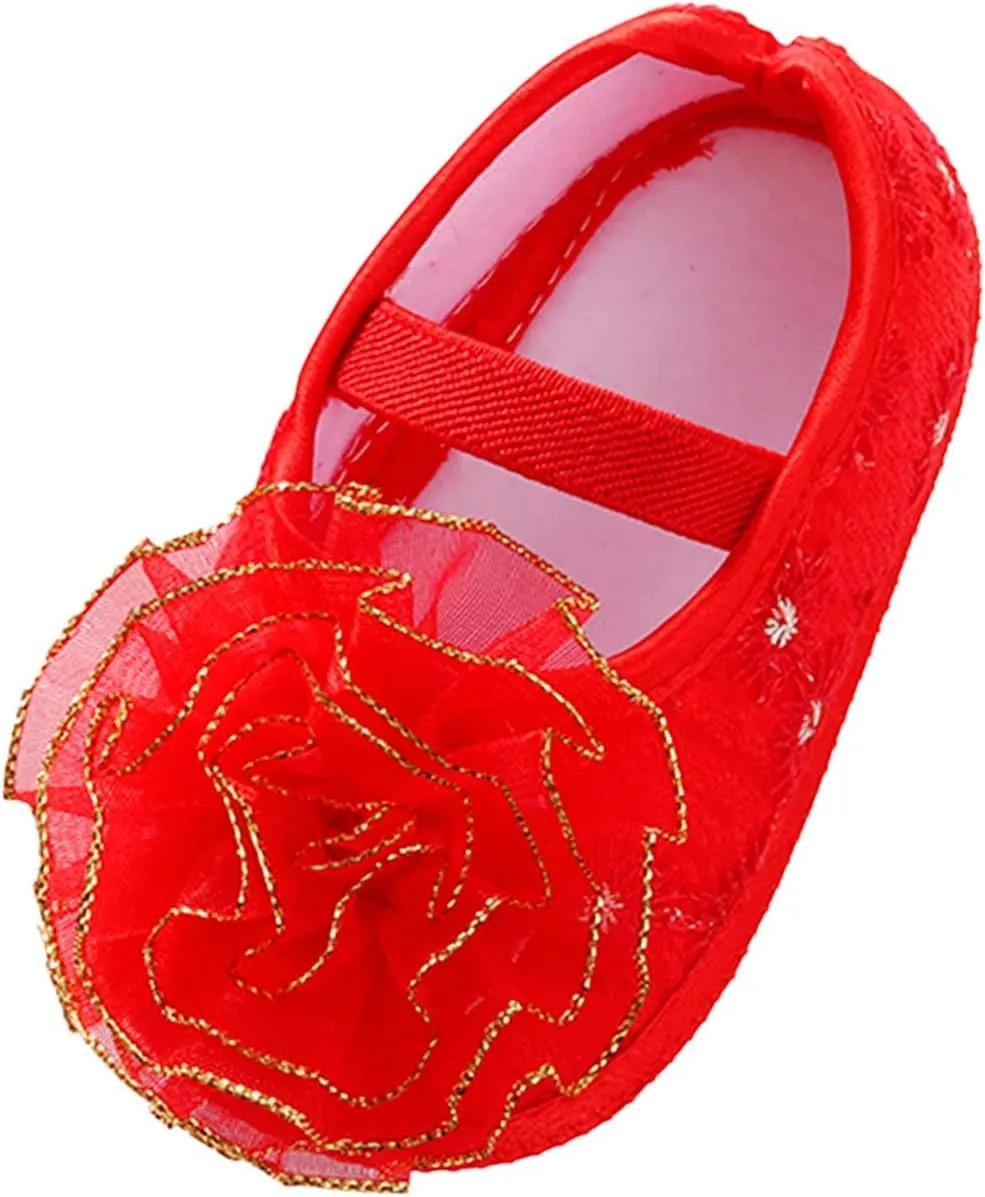 Baby Shoes Girl 12-18 Months Walking Shoes Shoes Child Cute Flowers Toddler Soft Little Sole Princess Shoes Baby Toddler Walking Shoes