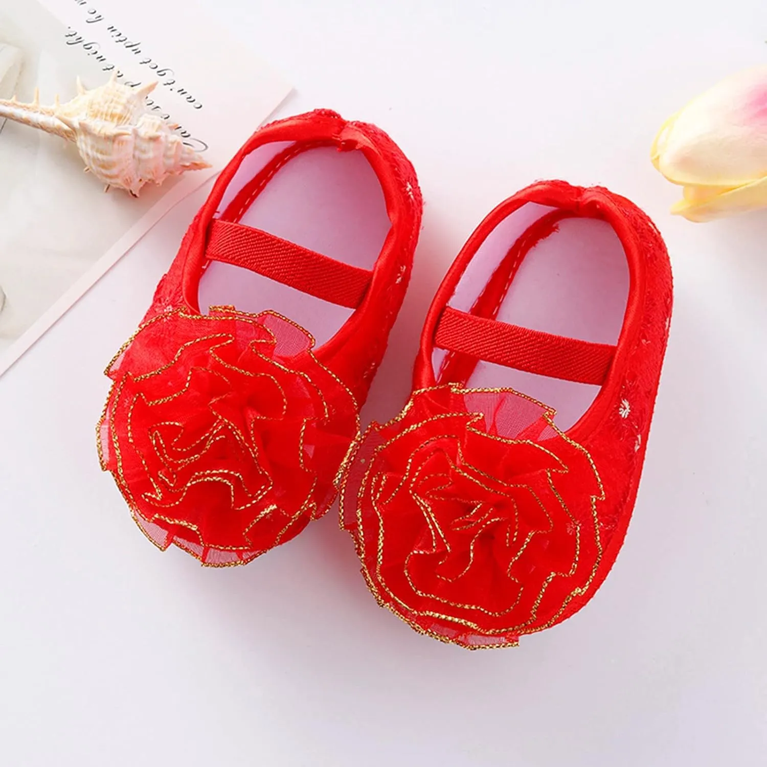 Baby Shoes Girl 12-18 Months Walking Shoes Shoes Child Cute Flowers Toddler Soft Little Sole Princess Shoes Baby Toddler Walking Shoes