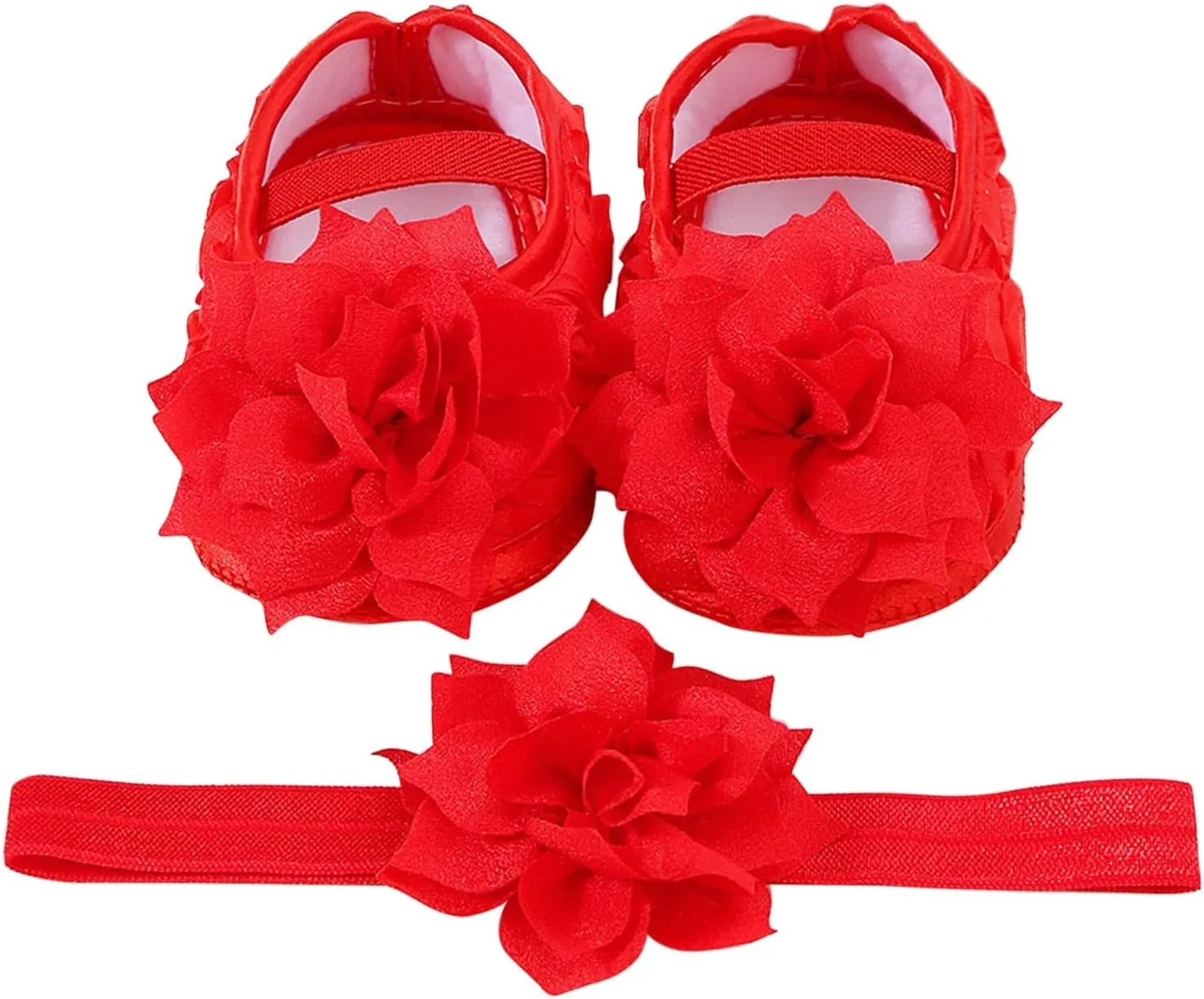 Baby Shoes Hairband Set 01 Year Old Baby Shoes 246 August Newborn Soft Sole Walking Shoes Trend Girl Shoes Size 4