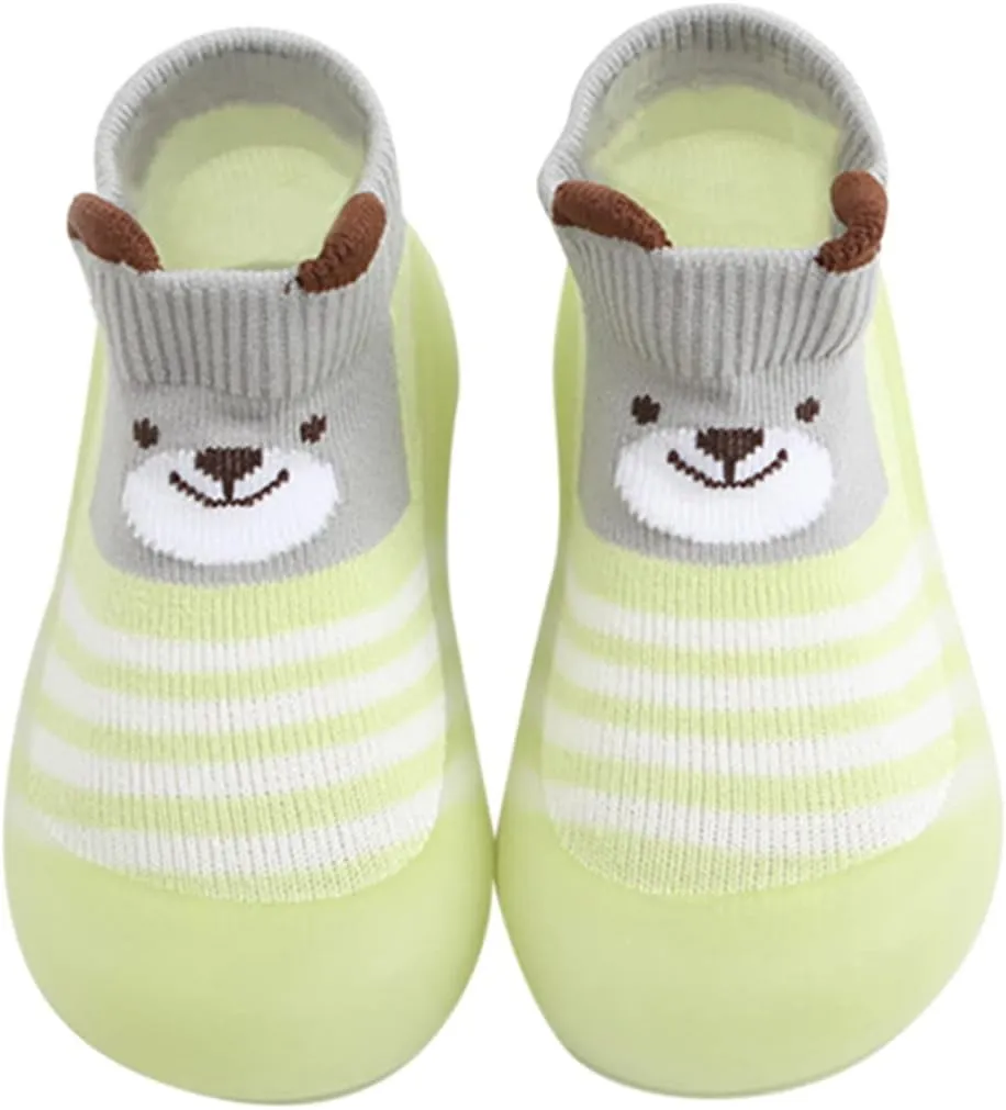 Baby Shoes Toddler Cartoon Duck Bear Non-Slip Walking Shoes Newborn Soft Rubber Sole Slippers for Boys Girls