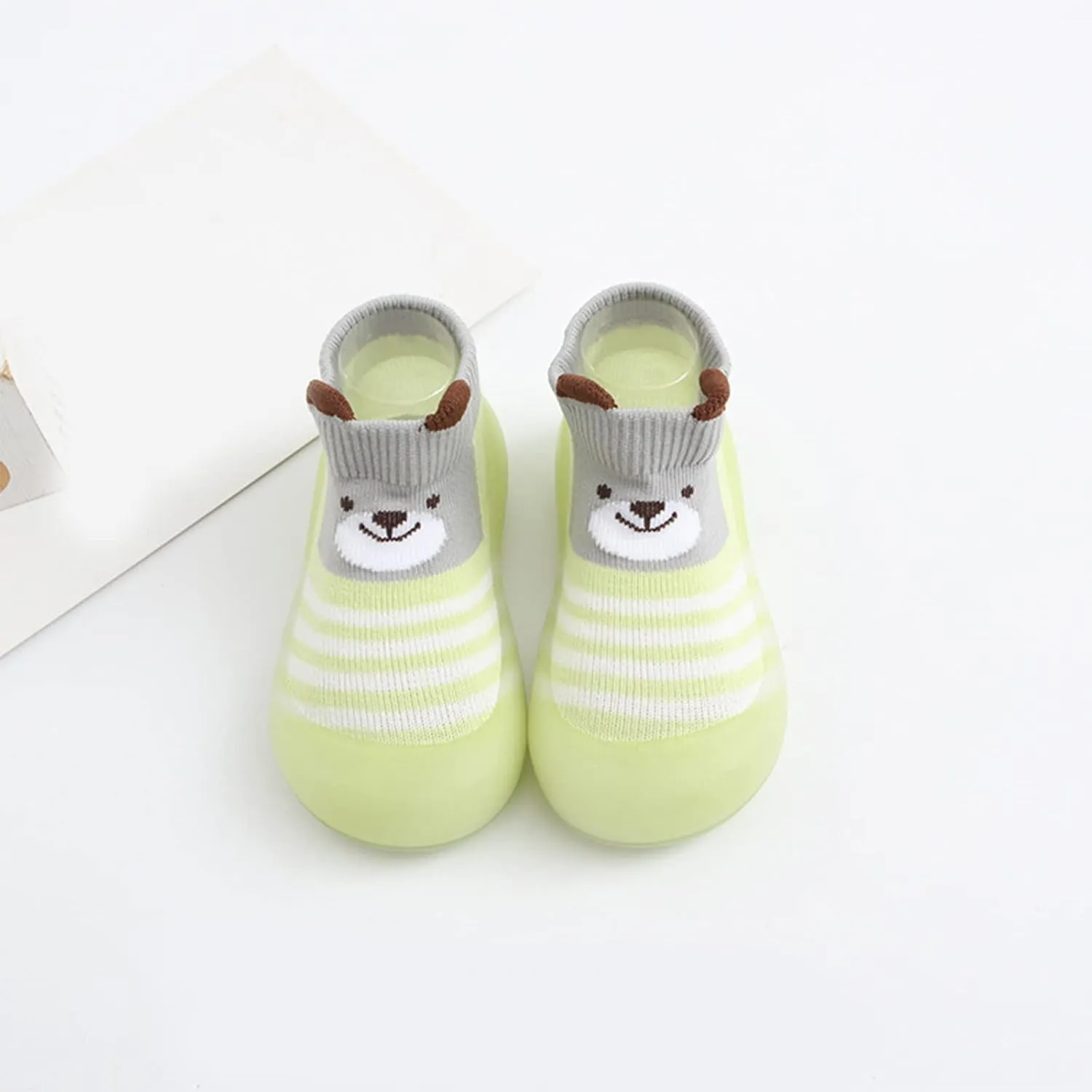 Baby Shoes Toddler Cartoon Duck Bear Non-Slip Walking Shoes Newborn Soft Rubber Sole Slippers for Boys Girls