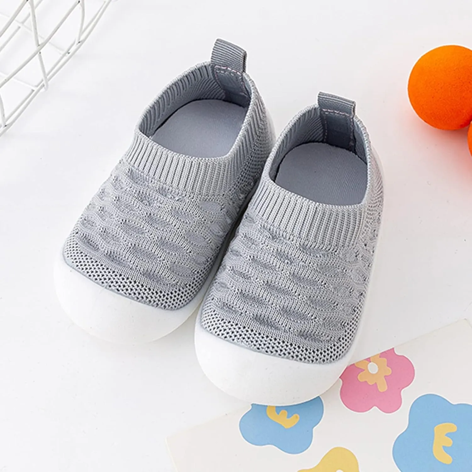 Baby Sneakers Girls Boys Lightweight Mesh Socks Shoes First Walking Shoes Toddler Soft Sole Non Slip Shoes