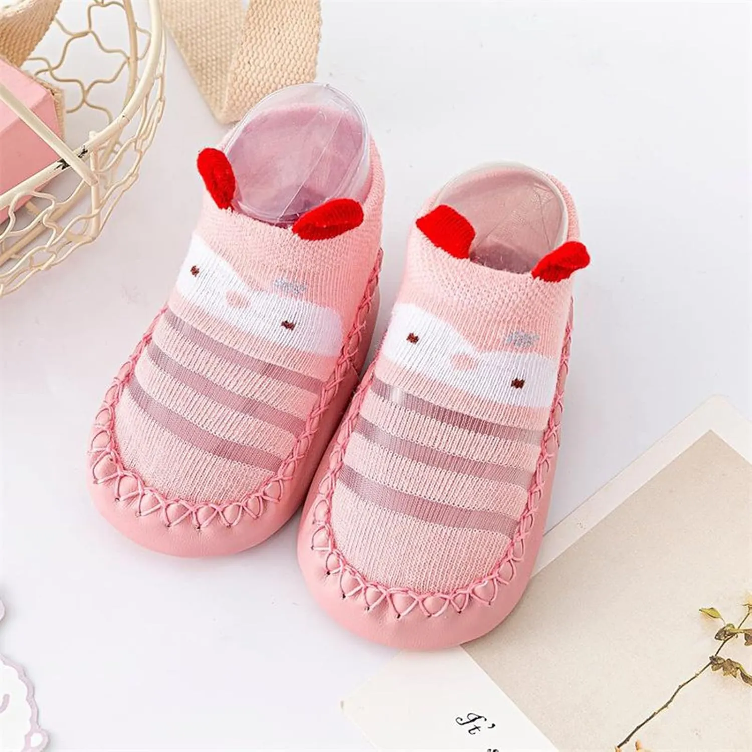 Baby Sock Shoes Infant Boys Girls First Walking Shoes Non-Slip Slippers Soft Sole Sneakers Elastic Sock Shoes
