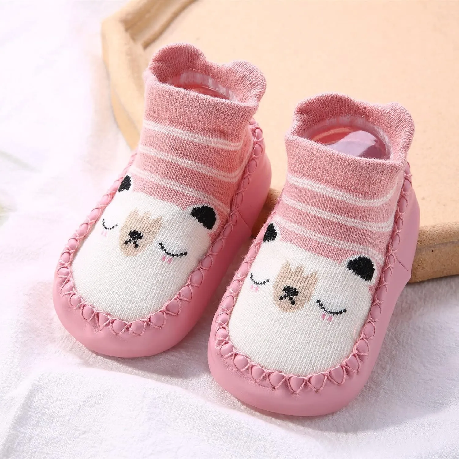 Baby Sock Shoes Toddler Cute Soft Rubber Sole Non Slip Floor Slipper for Boys Girls First Walking Sneakers