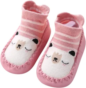 Baby Sock Shoes Toddler Cute Soft Rubber Sole Non Slip Floor Slipper for Boys Girls First Walking Sneakers