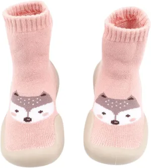Baby Sock Shoes,Toddler Infant First Walkers Elastic Cartoon Soft Casual Socks Shoes Indoor Baby Shoes