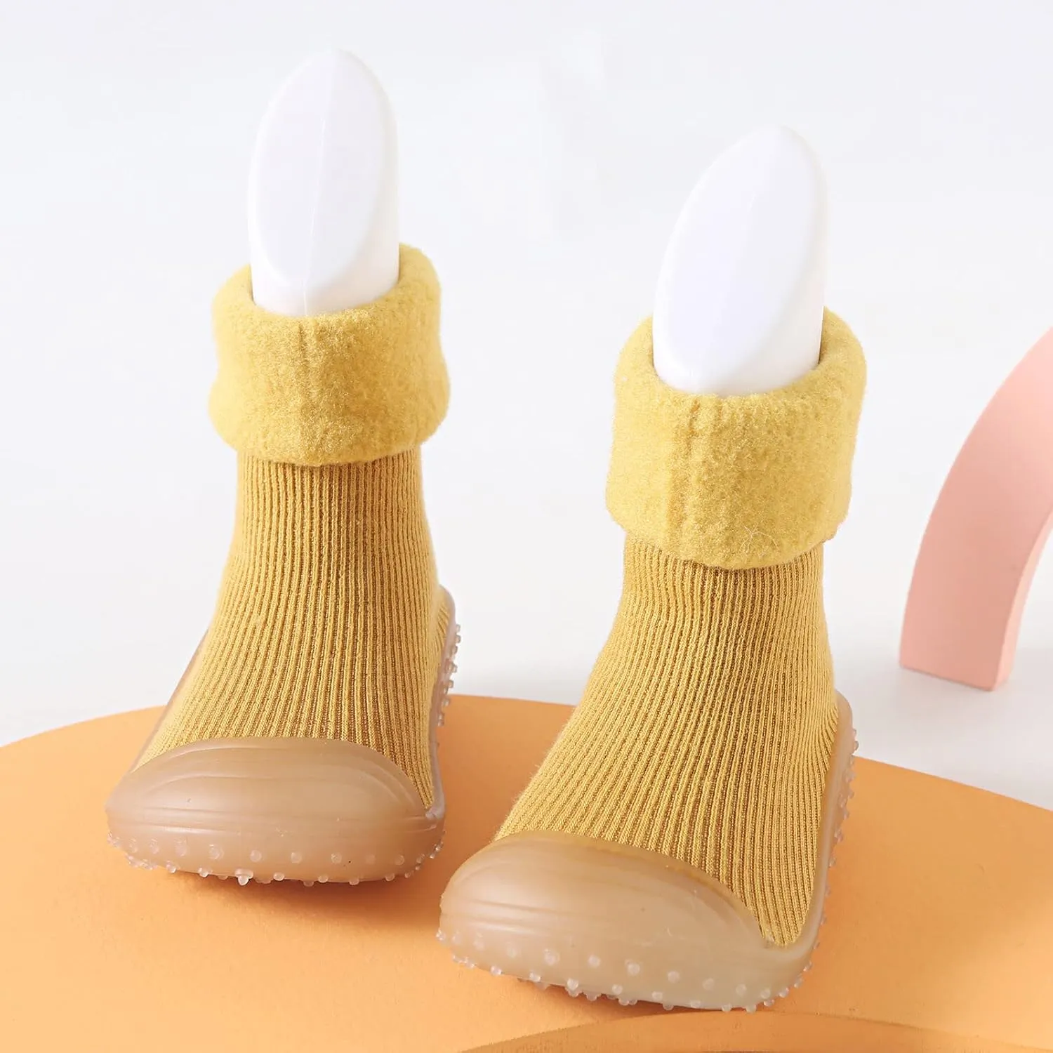 Baby Socks Shoes Soft Soles Spring and Winter Walking Early Education Baby Snow Shoes Socks Solid Color 6c Girls Shoes