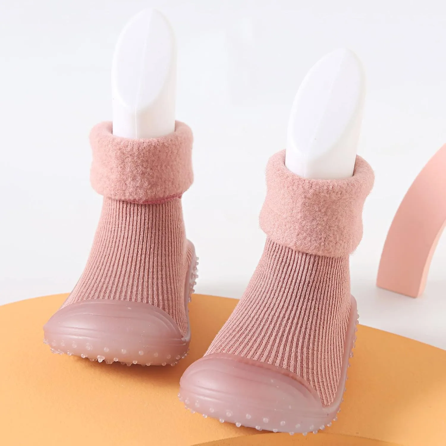 Baby Socks Shoes Soft Soles Spring And Winter Walking Early Education Baby Snow Shoes Socks Solid Toddler Girl Slippers