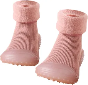 Baby Socks Shoes Soft Soles Spring And Winter Walking Early Education Baby Snow Shoes Socks Solid Toddler Girl Slippers