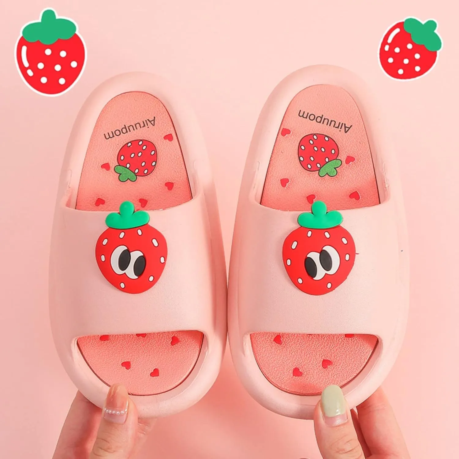 Baby Soft Sole Shoes New Children Sandals And Slippers Soft Sole EVA Middle Cushion Cute Fruit Indoor And