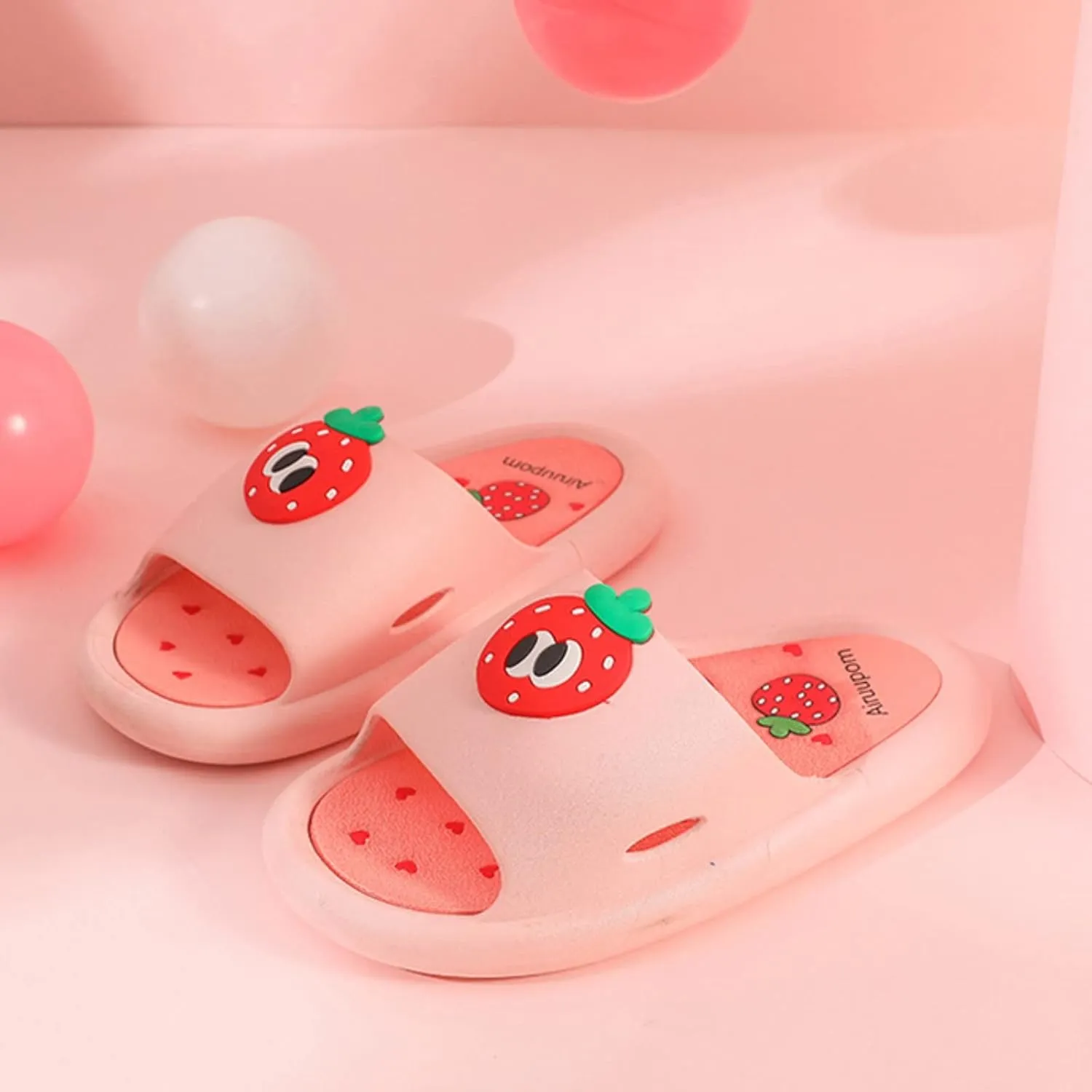 Baby Soft Sole Shoes New Children Sandals And Slippers Soft Sole EVA Middle Cushion Cute Fruit Indoor And