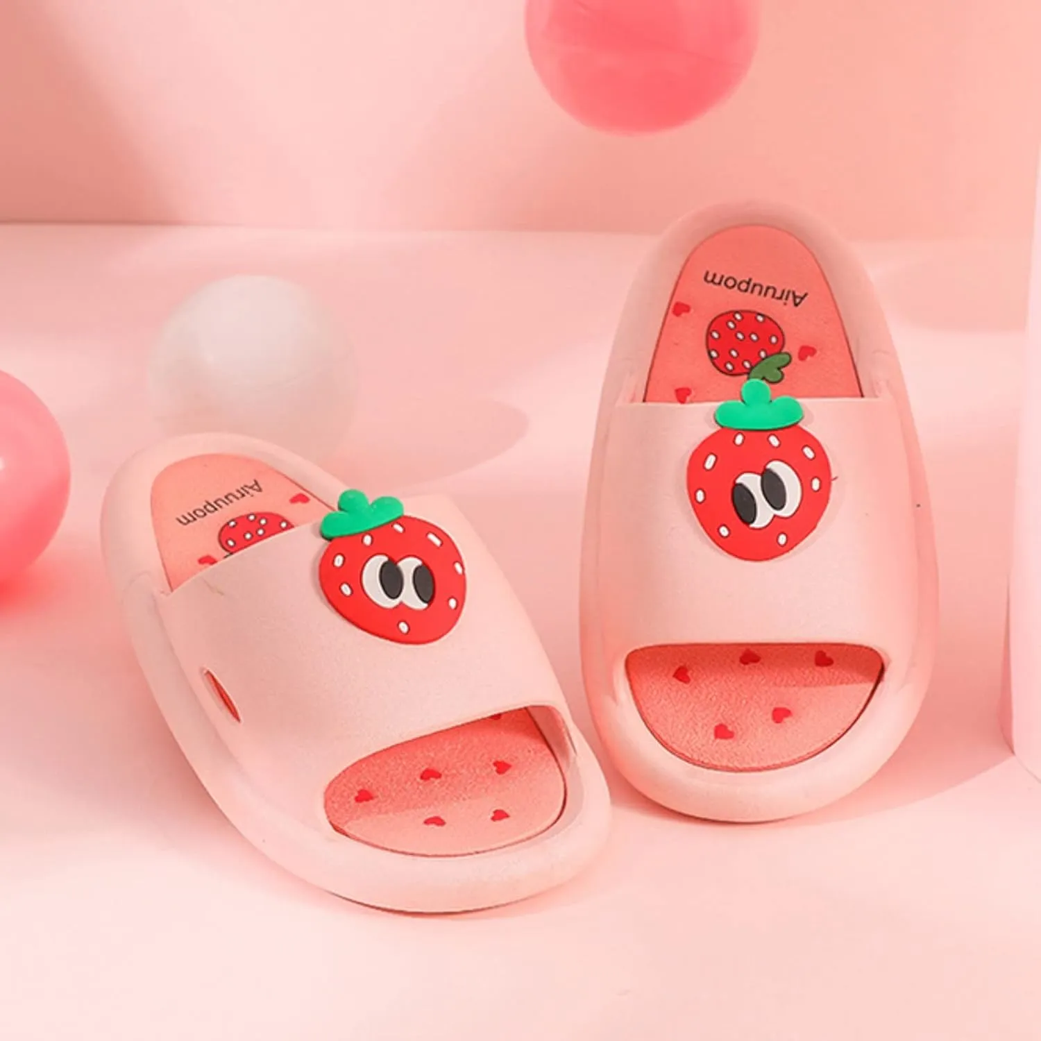 Baby Soft Sole Shoes New Children Sandals And Slippers Soft Sole EVA Middle Cushion Cute Fruit Indoor And