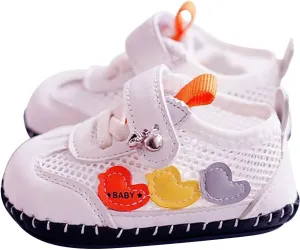 Baby Toddler Sandals Infant Girls Boys Shoes Mesh Outdoor First Walkers Soft Sole Flat Shoes Summer (Beige, 4 Infant)