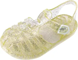 Baby Toddler Slip On Shoes Kids Boys Girls Cute Sandals Fruit Jelly Hollow Out Non-Slip Soft Sole Beach Sandal Shoe L-461 Yellow 12.5