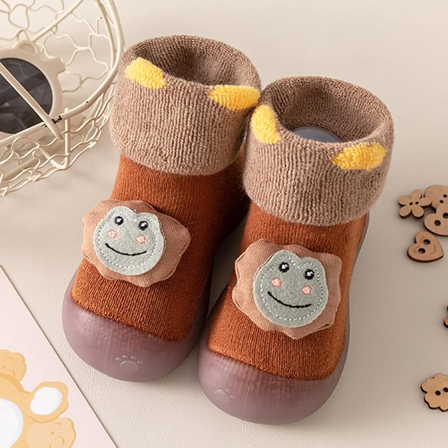 Baby Toddler Slippers Socks Soft Sole Infant Girls Slippers Socks First Walker Breathable Indoor Floor Shoes Socks