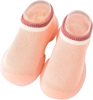 Baby Toddler Sock Shoes Training Shoes Non-Skid Floor Slipper with Rubber Sole Slip on Sneakers Protect Toes Shoes