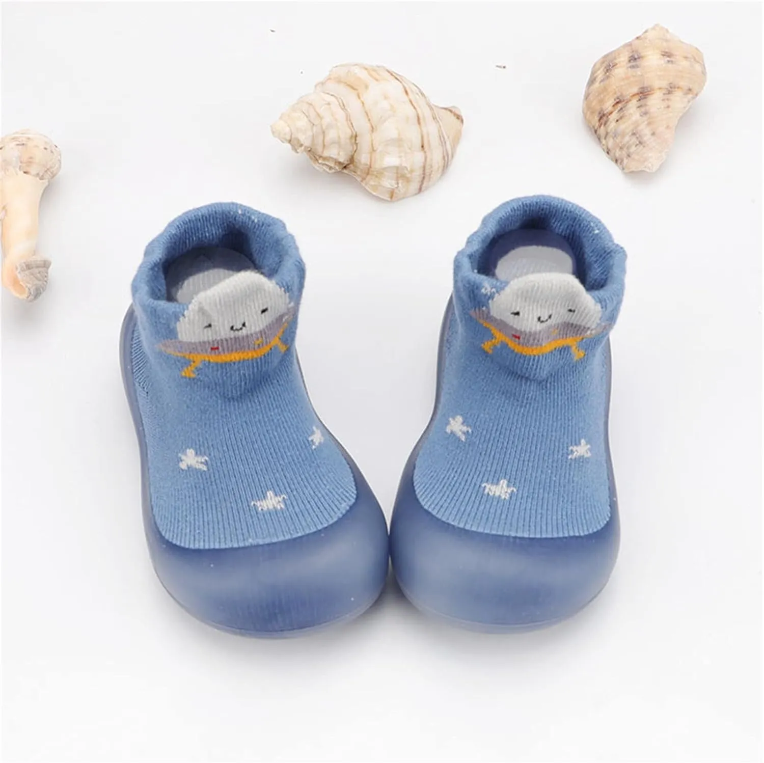 Baby Walking Sock Shoes Infant Non-Slip Breathable Slippers With Soft Rubber Sole Baby Rubber Sole Foot Rubber Sock