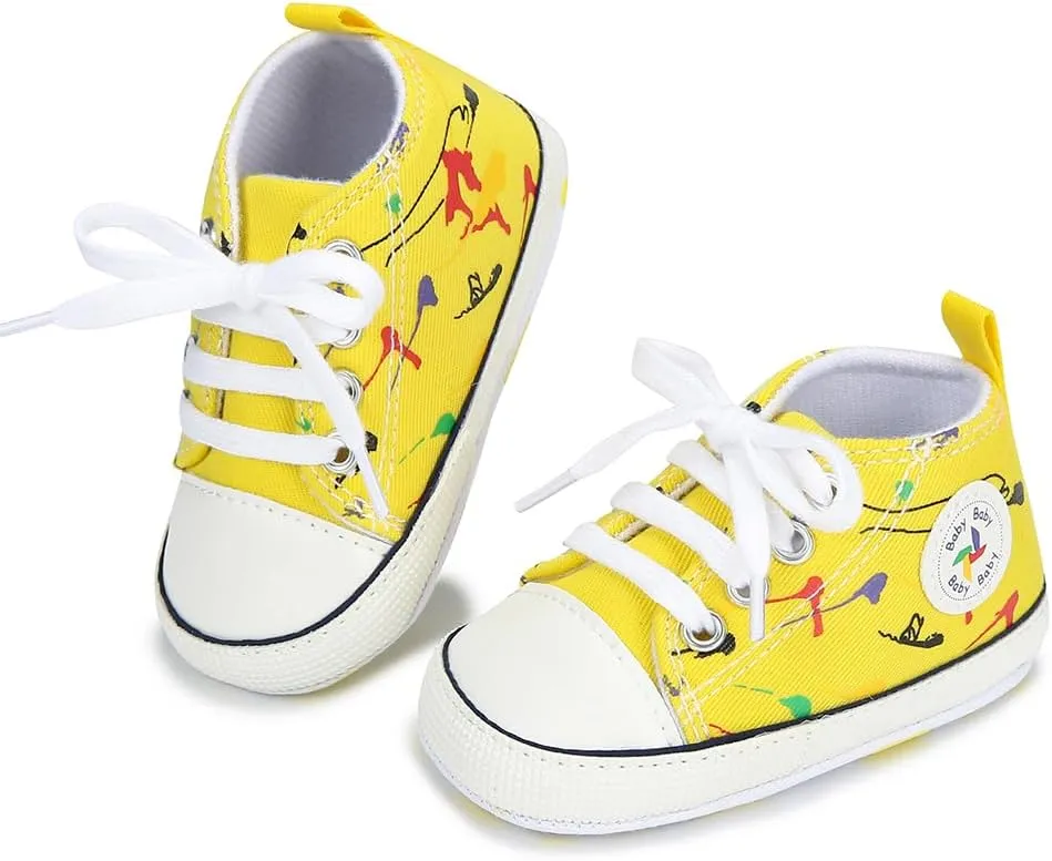 BEIDI Baby Girl Boy Shoes 0-18 Months,Infant Unique Essentials Gifts,Unisex Newborn Doll Slip-on Soft Sole High-top Frist Walking Sneakers