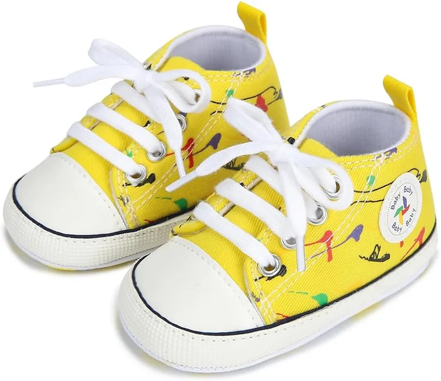 BEIDI Baby Girl Boy Shoes 0-18 Months,Infant Unique Essentials Gifts,Unisex Newborn Doll Slip-on Soft Sole High-top Frist Walking Sneakers
