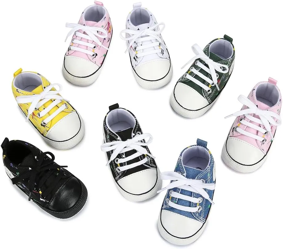BEIDI Baby Girl Boy Shoes 0-18 Months,Infant Unique Essentials Gifts,Unisex Newborn Doll Slip-on Soft Sole High-top Frist Walking Sneakers