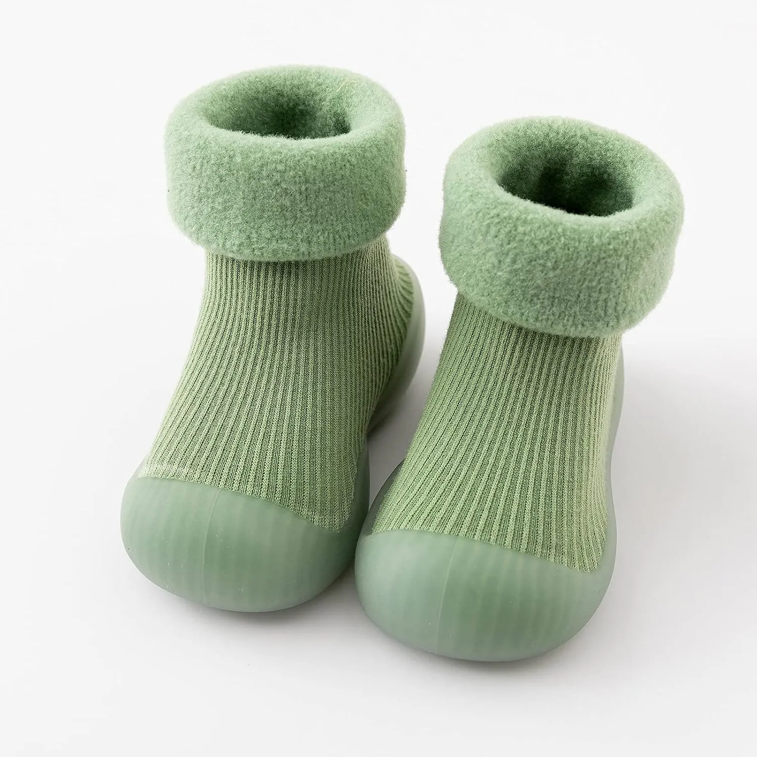 Big Boy Slippers Size 2 Kids Toddler Baby Boys Girls Solid Warm Knit Soft Sole Rubber Boys Slide Shoes Size 2