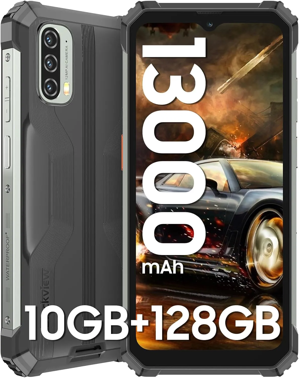 Blackview Phone BV7100 Rugged Smartphone,13000mAh 33W Fast Charge,10GB 128GB/1TB Expand Rugged Phone, 6.58" FHD  1080*2408, IP69K Waterproof Smartphone, NFC/OTG/Glove Mode, Face/Fingerprint Unlocked