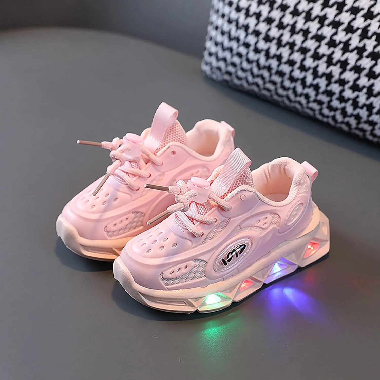 Boys Girls Light Up Shoes Vivaki LED Canvas artoon Casual Sneakers for Toddler Little Kid Sports Walking Sneaker