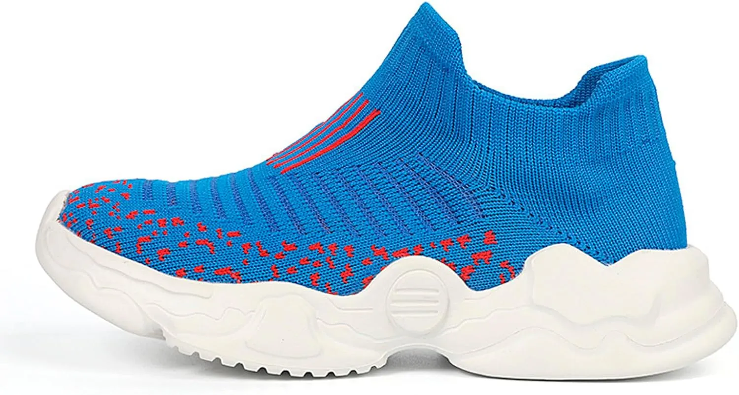 Boys Girls Walking Shoes Mesh Breathable Slip on Sneakers Toddler Wide First Walking Barefoot Shoes Non-Slip Soft Sole