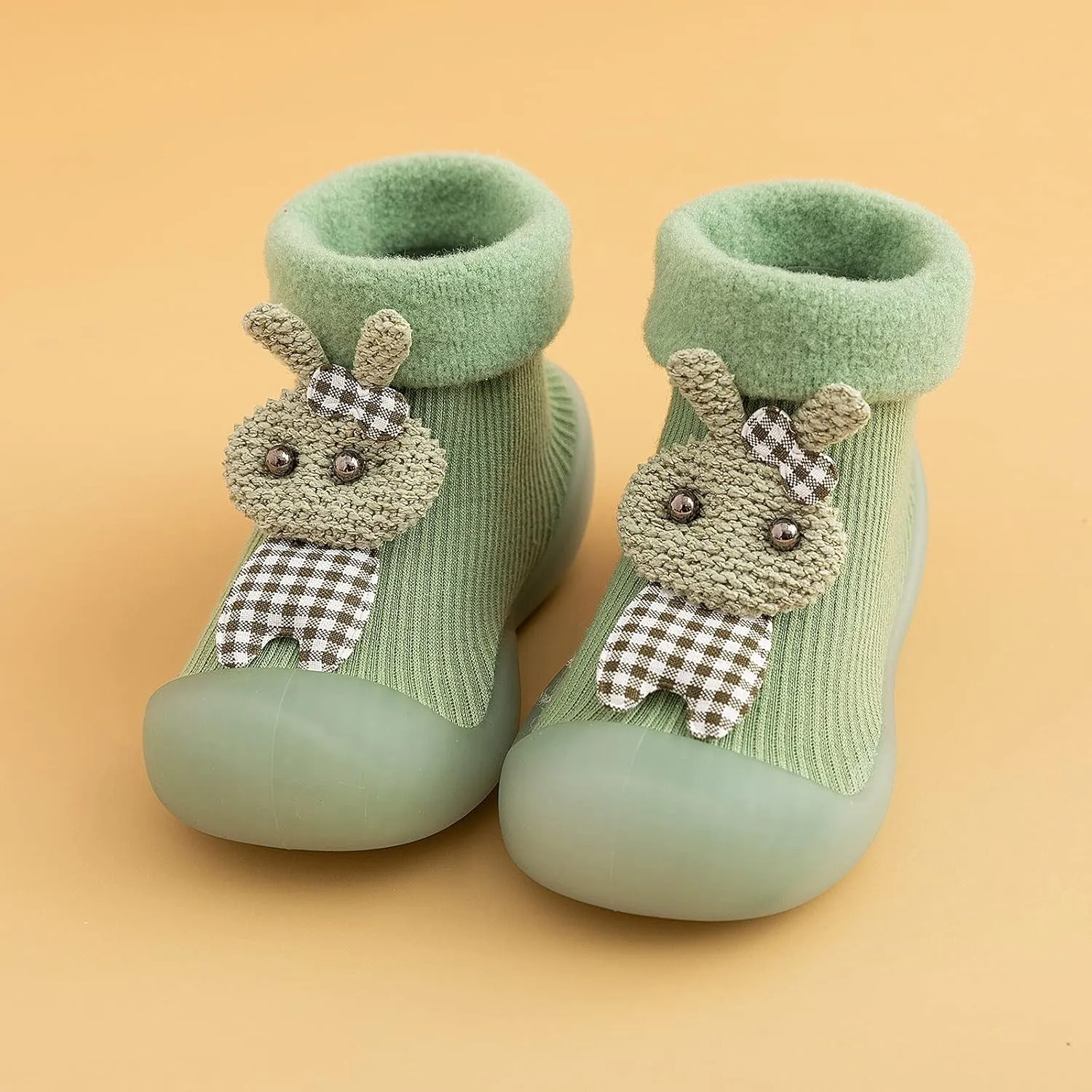 Boys Slip on Shoe Kids Toddler Baby Boys Girls Solid Warm Knit Soft Sole Rubber Shoes Socks Slipper Stocking Infant Wrestling Shoes