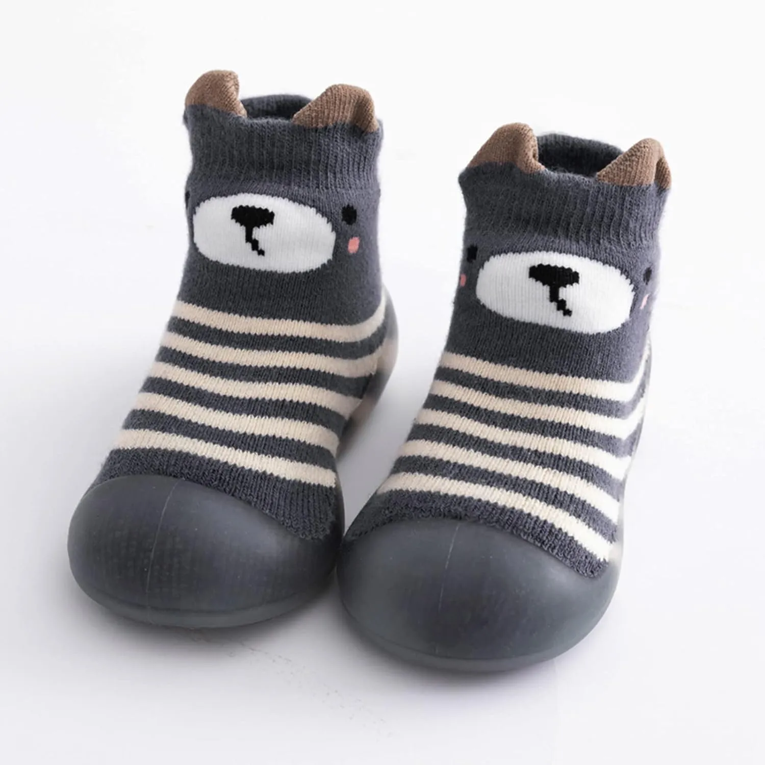 Boys Slippers Size 6 Big Boys Kids Toddler Baby Boys Girls Solid Warm Knit Soft Sole Rubber Shoe Toddler Home Slippers