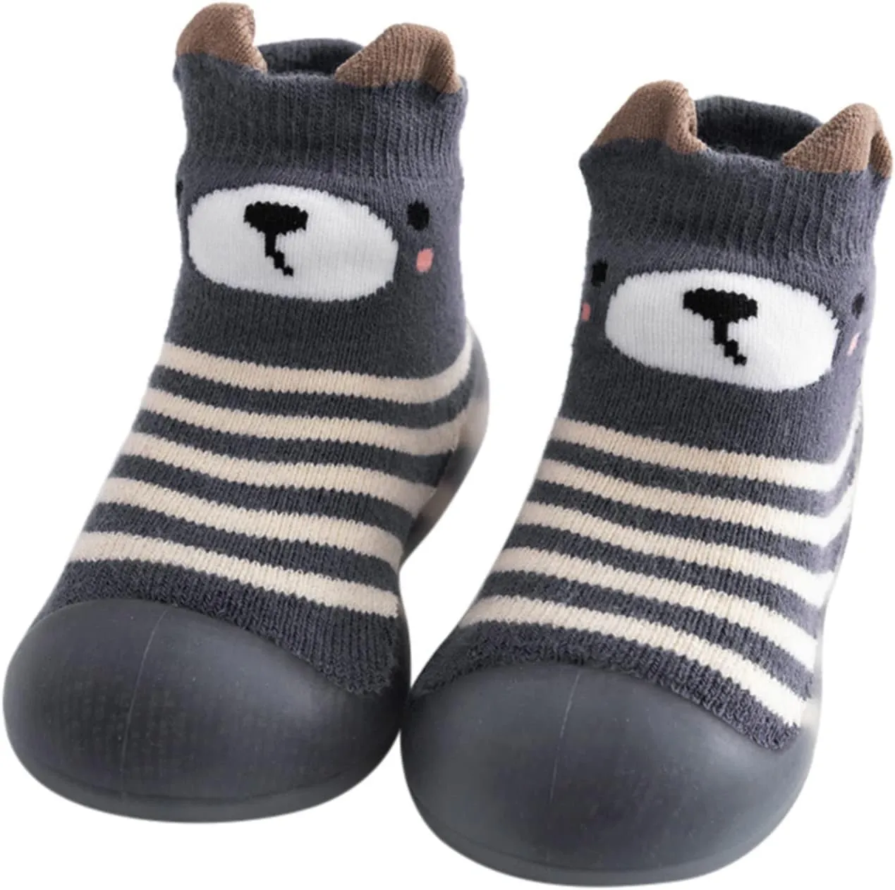 Boys Slippers Size 6 Big Boys Kids Toddler Baby Boys Girls Solid Warm Knit Soft Sole Rubber Shoe Toddler Home Slippers