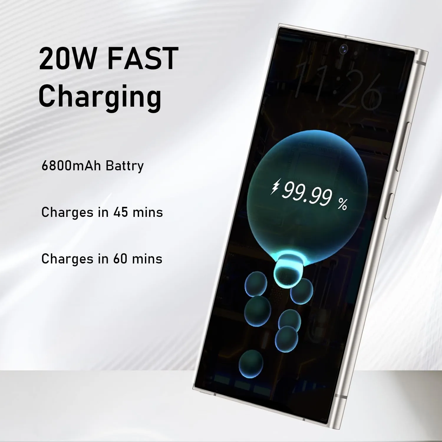 C24 Ultra Unlocked Cell Phones Smartphone Android 13 Phones 8 256GB/6.8" HD Screen/Dual SIM/108MP 48MP Camera/6800 mAh/Built-in Pen (Sunset Oranges)