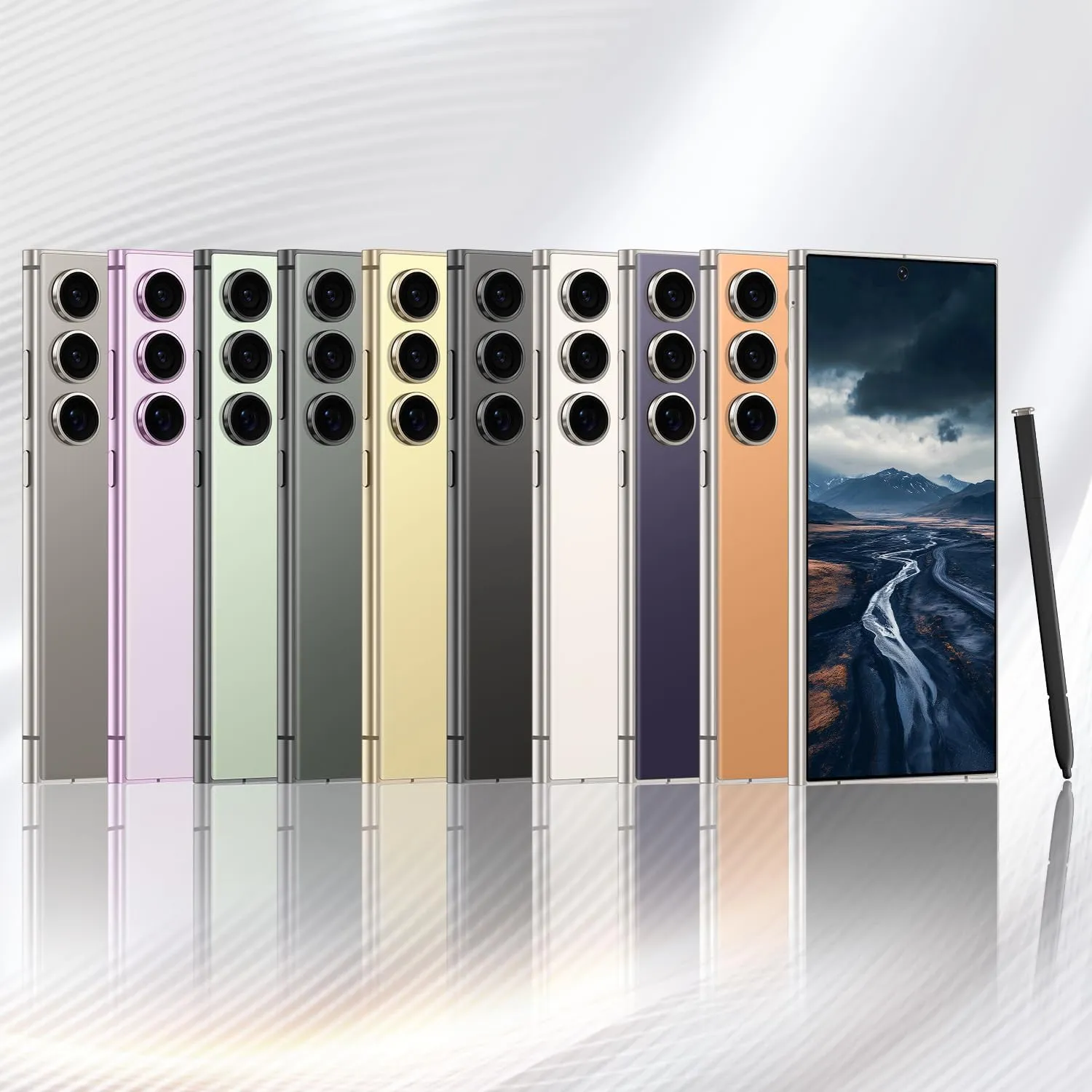 C24 Ultra Unlocked Cell Phones Smartphone Android 13 Phones 8 256GB/6.8" HD Screen/Dual SIM/108MP 48MP Camera/6800 mAh/Built-in Pen (Titanium Grey)