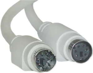CableWholesale Mini Din6 PS/2 Extension Cable, Keyboard/Mouse, PS/2 Male to PS/2 Female, MiniDin6 Male to MiniDin6 Female, 6 Conductor, Straight, 50 feet, Beige, Mini Din 6 pin Male Female Cable