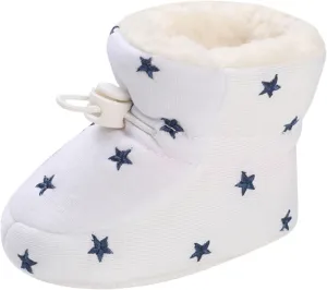 Cartoon Shoes for Baby Soft Sole Shoes Fleece Warm Short Boots Shoes Fashion Printing Non Slip (White, 4 Infant)