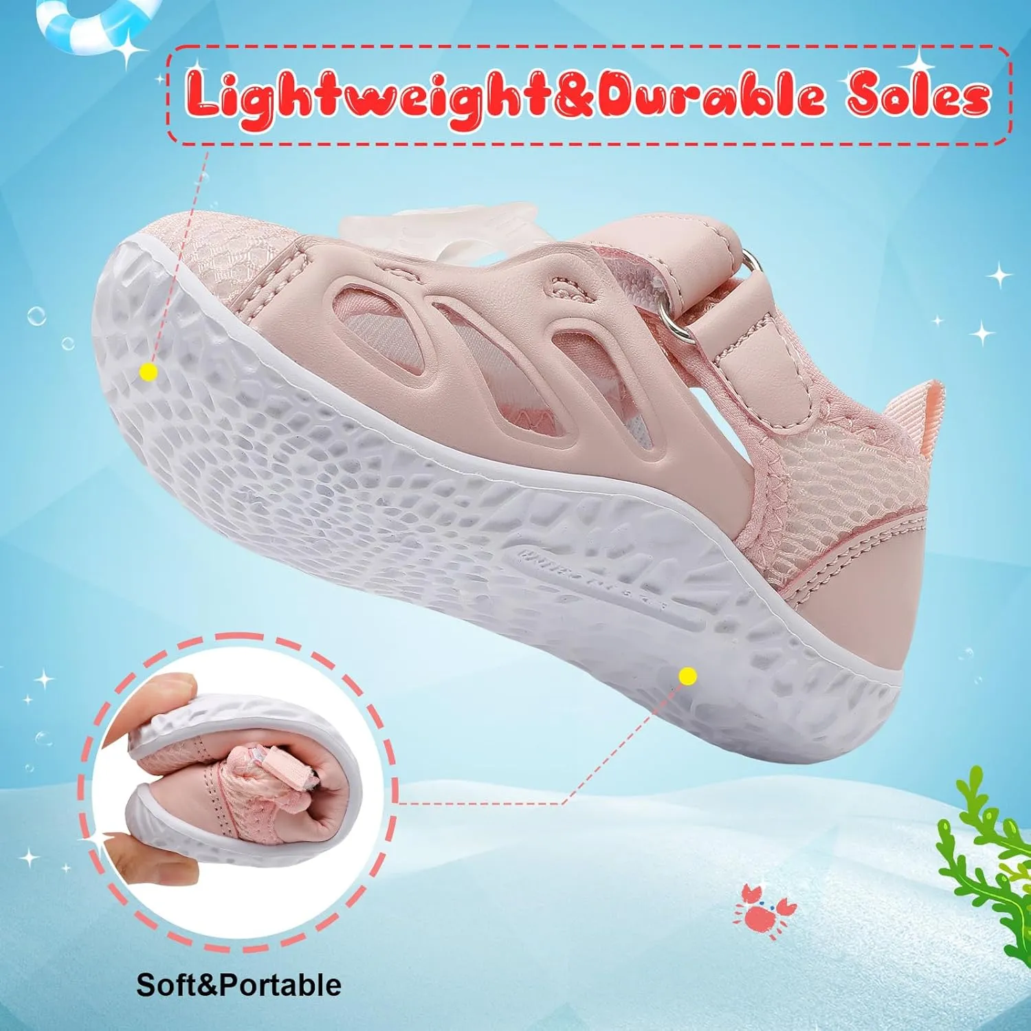 Centipede Demon Toddler Lightweight Sandals for Boys Girls Kids Babies Summer Walking Shoes Soft Breathable Sneakers Outdoor Water shoes